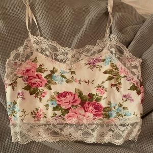 Lace floral bralette